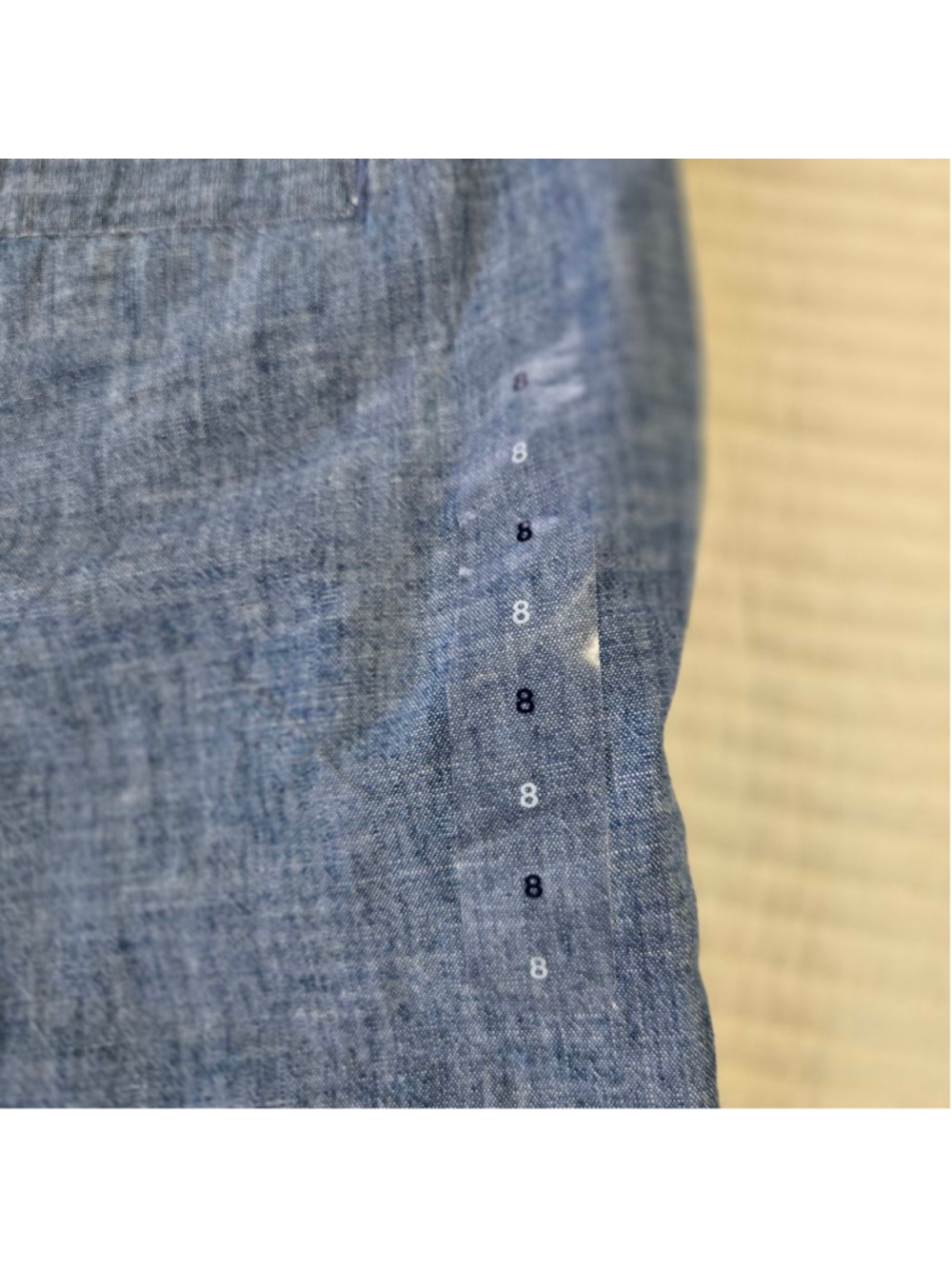 Women's GAP Blue High Waist Shorts 100% Cotton Chambray 5 inch Shorts Size 8 - Picture 10 of 13